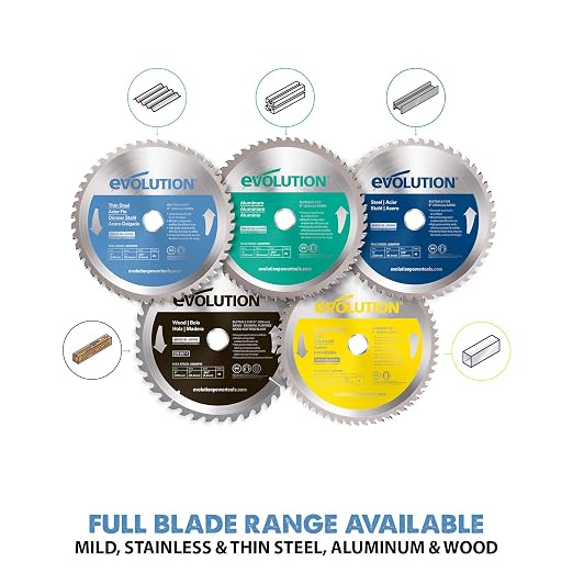 Evolution Power Tools 230BLADETS Thin Steel Cutting Blade, 9-Inch x 68-Tooth , Blue