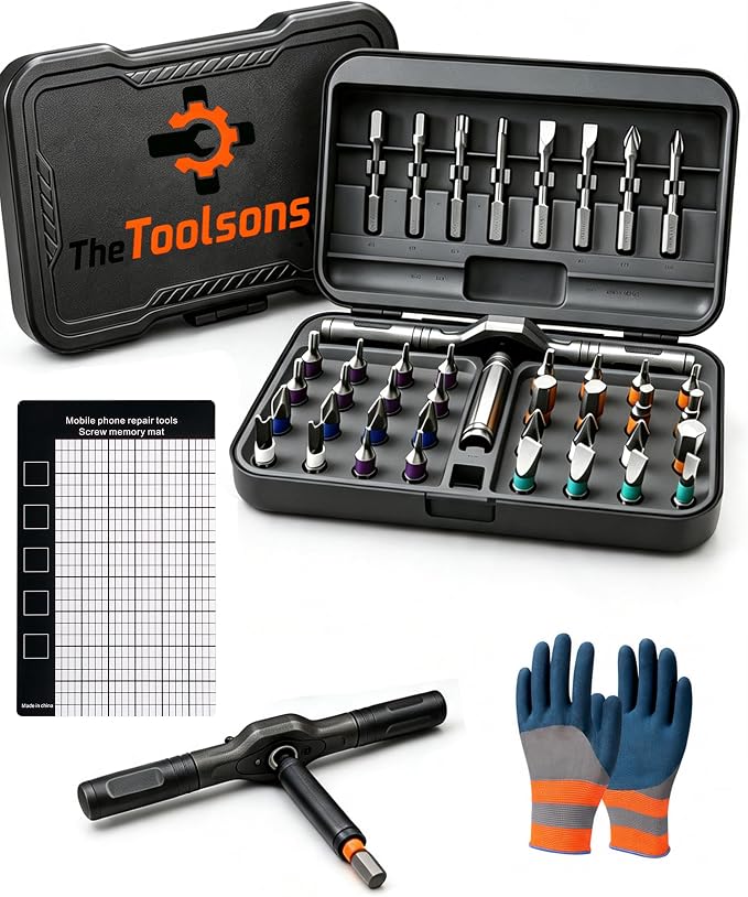 Multi Tool Set, 24 in 1 S2 Steel Magnetic Screwdriver Sets, High Torque with DIY Detachable T Ratchet Handle, Precision Repair for Furniture Assembly, Electrical Appliance, Bicycle (42-IN-1)