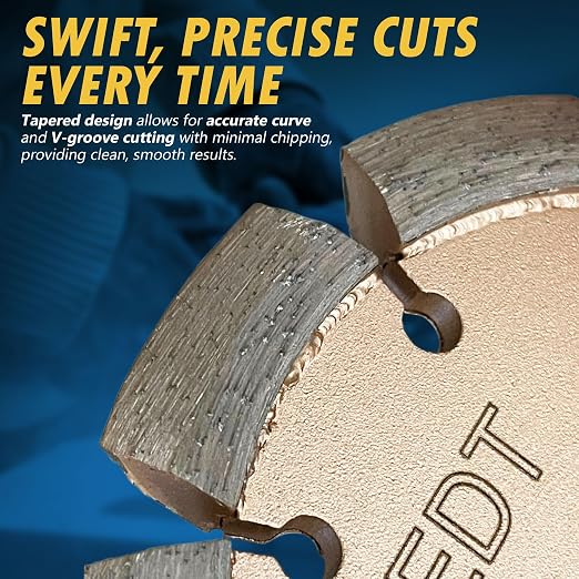 8" Crack Chaser Blade for Cured Concrete, Asphalt Repair or Joint Widen, 0.25" Width, 7/8"-5/8" Non-Threaded Arbor