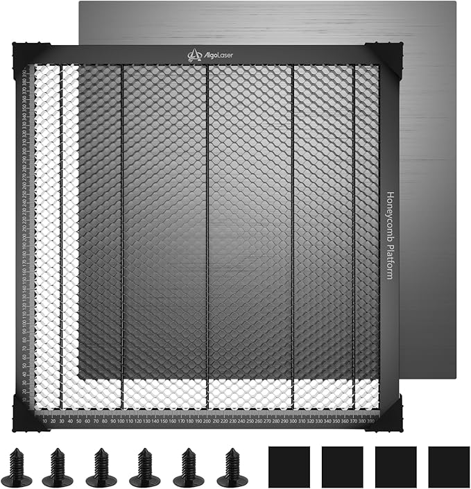 Algolaser Honeycomb Laser Bed - 450x450mm Honeycomb Working Table - Aluminum Honeycomb Panel for Laser Engraver - Laser Engraving Accessories for Most Laser Engraver & Cutter Machine (15.7x15.7 in)