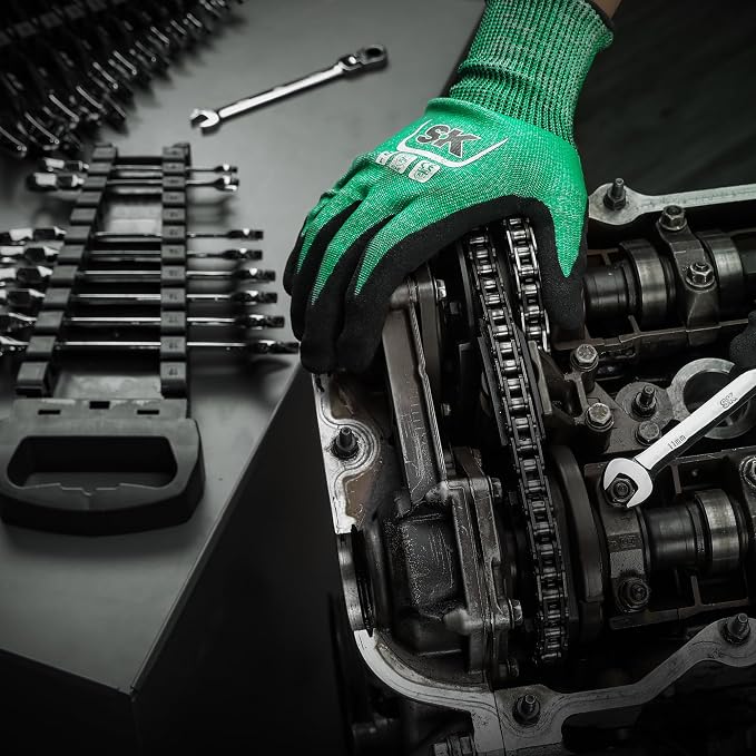 SK Flex Head Ratcheting Wrench Set, SAE 1/4'' to 1'', Metric 8 to 19mm | Ratchet Wrenches Set, Combination Wrench Set 25-Piece, 72-Tooth, Chamfered Head Design, Premium CR-V Steel, Rack Organizer
