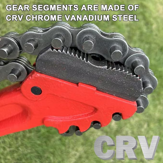 Chain Pipe Wrench 36" for 4.2" ~ 7.5" Pipe Diameter, Chain Length 30". Heavy-Duty Chain Pipeline Tool for Pipeline Installation, Oilfield Pipeline Operations and Maintenance