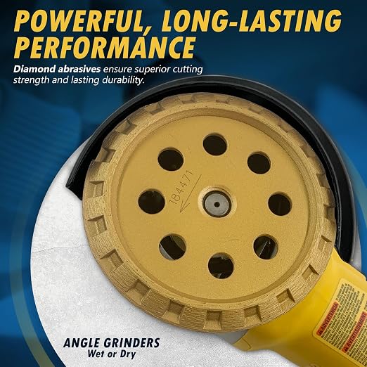 4.5" Crack Chaser Blade for Cured Concrete, Asphalt Repair or Joint Widen, Turbo Rim, 0.410" Width, 5/8"-11 Arbor