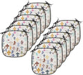 Lunarable Fleur De Lis Chair Cushion Pads Set 12, Pattern with Lions Horses Griffins Unicorn and Royal Flower Fantasy Art, Anti-Slip Seat Padding for Kitchen & Patio, 16"x16", Ivory Multicolor
