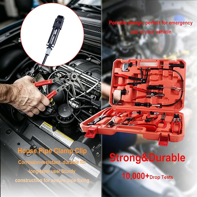 17PCS Hose Clamp Pliers Set,Hose Clamp tool kit