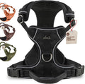Freudentier No Pull Dog Harness with Handle, Front & Back Clips, Reflective | Soft breathable mesh padding - perfect fit with no chafing or slipping - comfortable dog vest for small, medium & large dogs