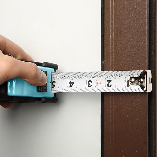 Mr. Pen- Retractable Tape Measure 25 ft, 2 Pack, Sky Blue, Easy Read, Steel Retractable Measuring Tape with Fractions, Ideal for Construction & DIY Projects