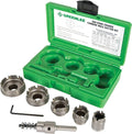 Greenlee 660 6-Piece Quick Change Carbide-Tipped Unfinished Hole Cutter Set, 7/8" - 2"