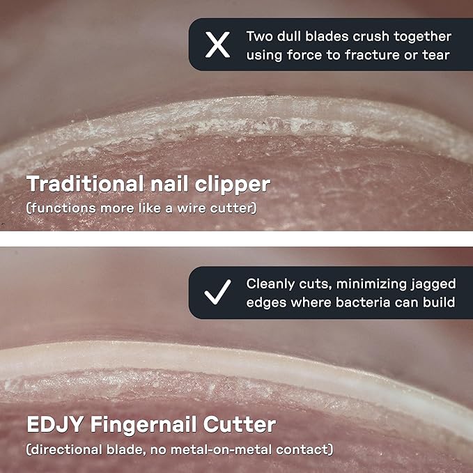 EDJY Fingernail Cutter - Precision Stainless Steel Nail Cutter for Fingernails | Sharp Blade, Ergonomic Design, Durable & Rust-Resistant | Ideal for Men and Women | EDJY Blue