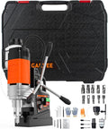 GarveeTech Mag Drill Press, 1650W 1.57" Boring Diameter, 2922lbf Power Portable Magnetic Drill, 810 PRM, 10-Speed, with 10Pcs Drill Bits 3Pcs Twist Drill and 1Pcs Plastic Box Electric Drilling Machine