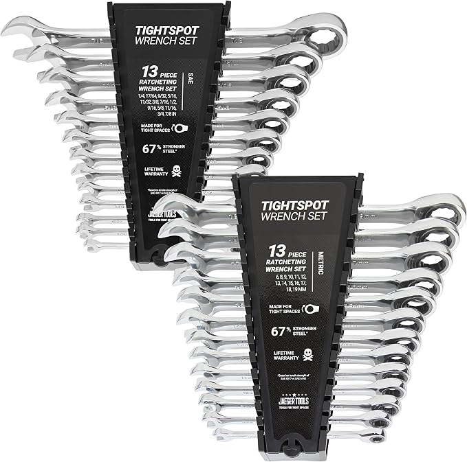 Jaeger 26pc Ratcheting Wrench Master Set - Metric & Inch/SAE Combination Sizes