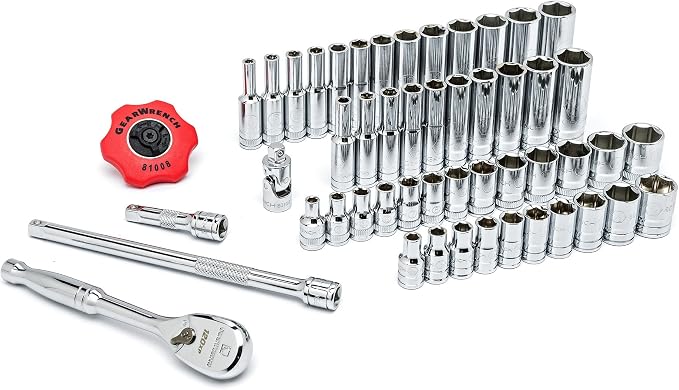 GEARWRENCH 51 Pc. 1/4 Inch Drive 6 Pt. 120XP Mechanics Tool Set, Standard & Deep, SAE/Metric - 80300P (Pack of 6)