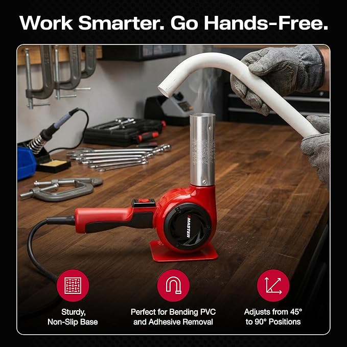 Master Appliance HG-801D Industrial Heat Gun, Quick Change Plug-In Heating Element, 1400° F, 120V, 2220W, 18.5 Amps, Engineered In USA