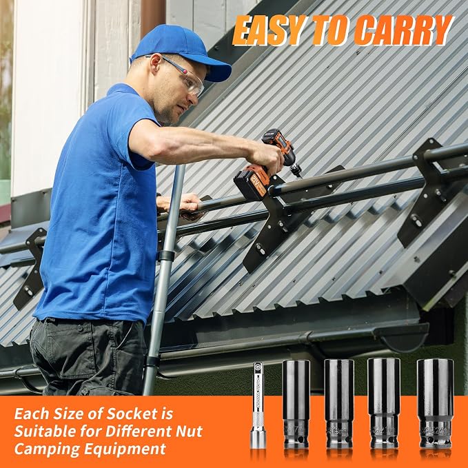 Cordless Impact Wrench, 900Ft-lbs (1200N.m) 1/2" Brushless Impact Gun, 21V High Torque Power Impact Driver, 2x4.0Ah Batteries Electric Impact Motor Variable Speeds for Car/Pickup Truck/Mower
