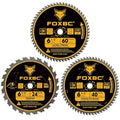 FOXBC 6-1/2 inch Circular Saw Blade 24T 40T 60T Combo Pack, Ultra Fine Finish for Wood Cutting, Thin-Kerf with 5/8" Arbor