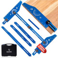 ELEON Stair Tread Template Tool - Aluminum Alloy Jig for Accurately Measuring Angle, Length, & Depth, Stair Gauge - Compatible with Many Types of Layout Projects (Up to 63"), Comes with Sturdy Case