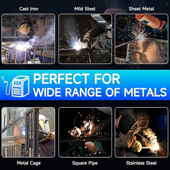 RILAND 160A Stick Welder, 110V/220V ARC/Lift TIG Welding Machine, IGBT Inverter Portable MMA Welders with Hot Start, Arc force and Anti-Stick for Home & Light Industry