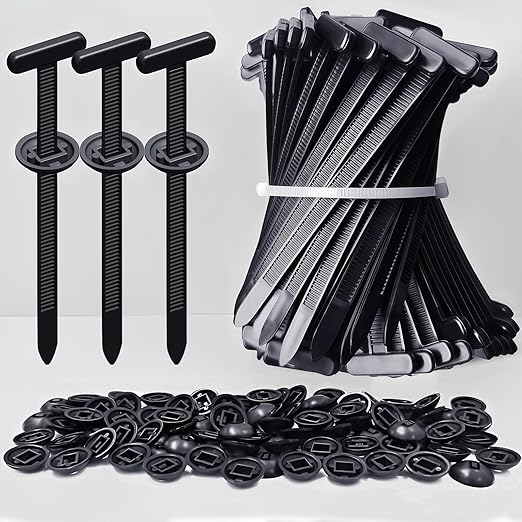 Upgrade Cable Tie Buckle Nylon Universal Heavy Duty Self Lock, Car Zipper Clip, Super Durable Button Zipper Retainer for Car Repair Office, Workshop and Shelves (100Pcs)