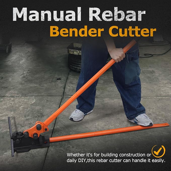 LOSCHEN Manual Rebar Cutter and Bender,for Construction Site and Home-use,Removable Rebar Shears, Rebar Bending Machine, Bending and Cutting Rebar up to 5/8 Inch