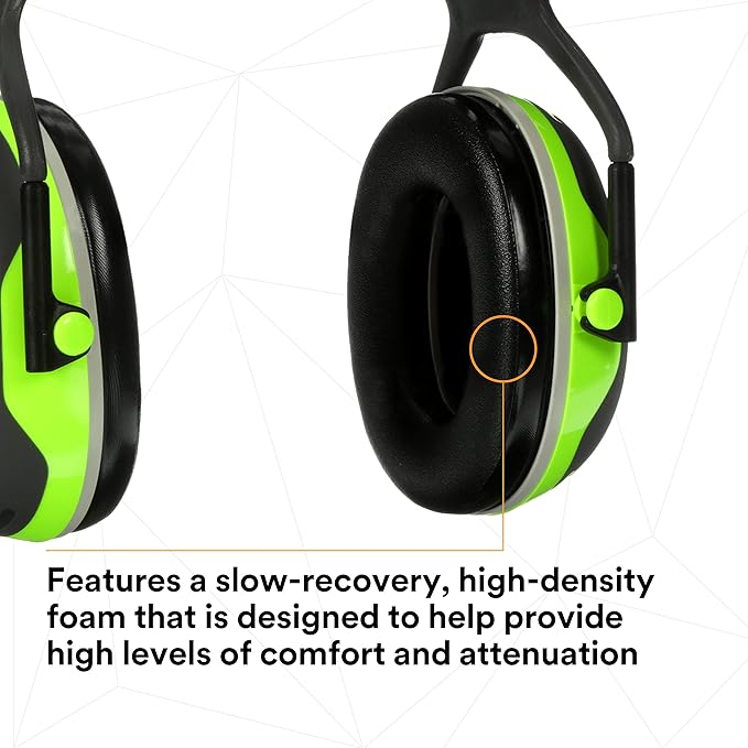 3M PELTOR Hearing Protection Earmuffs, X4 Series Noise Protection, Construction, Manufacturing, Assembly, Sanding