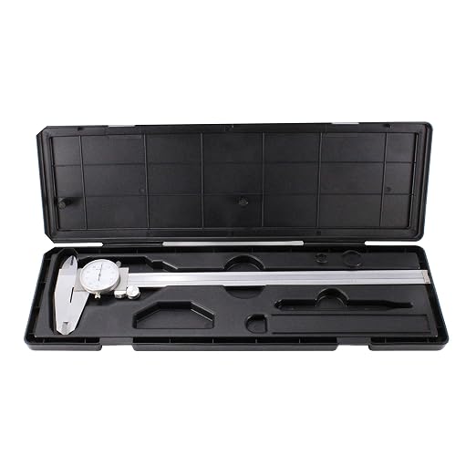 HFS (R) 0-12" Carbon Steel 4 Way Dial Caliper .001" Shock Proof New