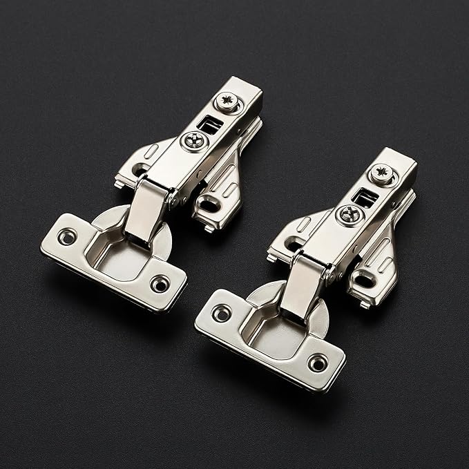 JOY DECOR Full Overlay 50 Packs (25 Pairs) Concealed Kitchen Cabinet Hinges 105 Degree Soft Close Adjustable Cabinet Door Hinges for Face Frame Cabinet