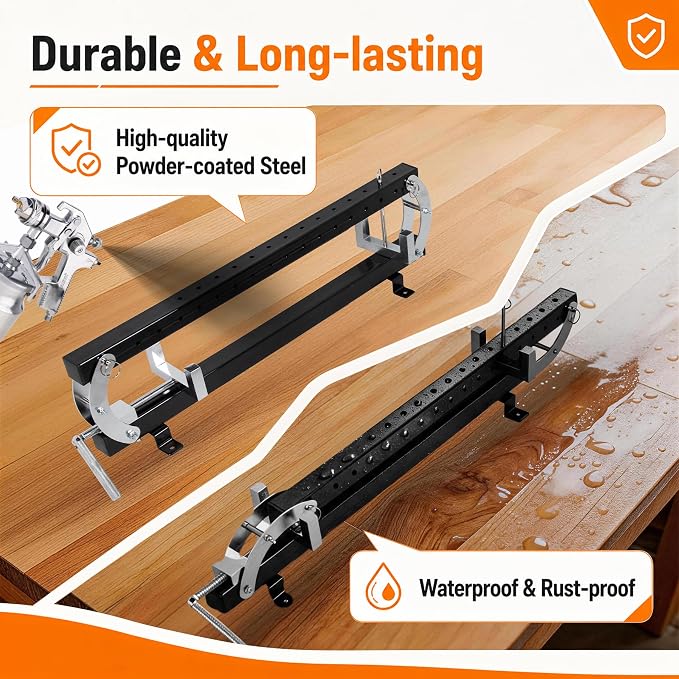 36" Panel Clamp 2 Pack with 2 U-Shaped Blocks, Fits Panels 4.3"-21" Length, 0.8" - 4.3" Thickness, Heavy Duty 4-Way Pressure Parallel Clamp with Powder-Coated Finish for Woodworking Projects