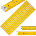 Hoteam 10 Pcs Heavy Duty Wooden Yardstick 36 Inches Natural Wood Yard Stick Ruler with Hang Hole Metal Tips 1/4-inch-thick Yardstick Ruler Metal Ends Meter Stick Clothing Measuring (Yellow)