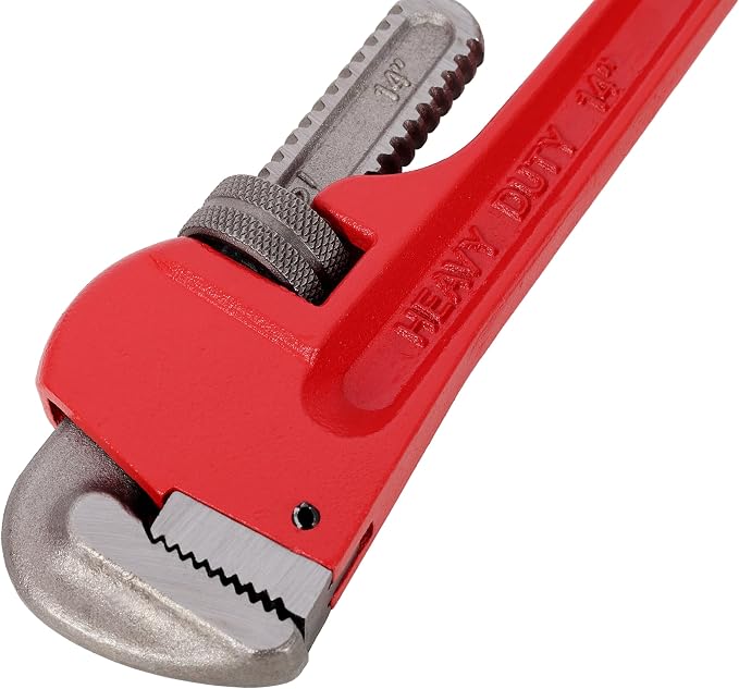 3Pcs 14&18&24-inch Straight Heavy Duty Pipe Wrench Set Plumber Adjustable Water Alloy Steel Grip Plumber's Wrench Plumbing Tools