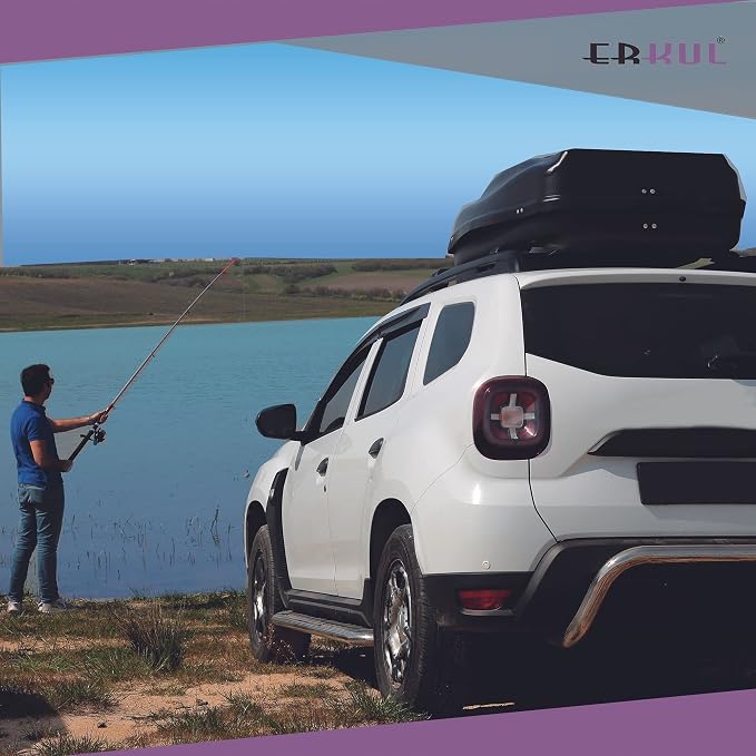 ERKUL Roof Rack Cross Bars for Kia Sportage 2011-2016 | Aluminum Crossbars with Anti Theft Lock for Rooftop | Compatible with Flush Rails - Black