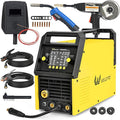 Weldpro 200 Amp MIG Welder, 110/220V 7-in-1 Manual MIG/Synergic MIG/Gasless MIG/Lift TIG/MMA/Spot/Spool Gun Aluminum Multi-process Welding Machine with Large LED Display, IGBT, 2T/4T, Spool Gun
