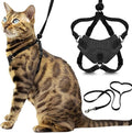 Houdini™ Escape Proof Cat Harness and Leash (Black, XL) | Adjustable walking vest with 6ft lead, breathable mesh, secure snug fit, lightweight for travel, hikes and daily adventures