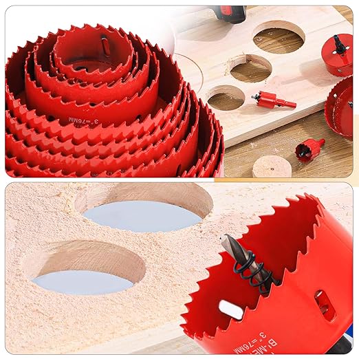 2 in. Bi-Metal Hole Saw Drill Bits - Versatile and Durable Hole Cutter for Wood, Plywood, Plaster Drywall, Ceiling, Plastic Pipe, PVC and Thin Metal - Includes Arbor & Pilot Bit (51mm)