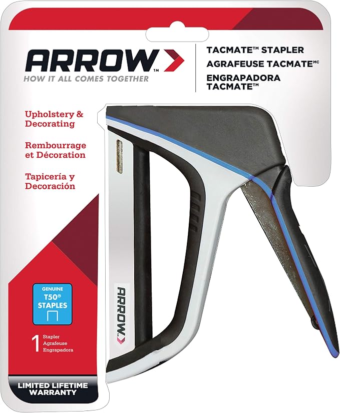 Arrow T50X Heavy-Duty Staple Gun for Upholstery, Furniture, Office, Decorating, Fits 1/4", 5/16”, 3/8", or 1/2" Staples