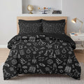 Nesker Comforter Set Queen Size, Science Lab School 7 Pcs Bedding for Kids and Adults, Medical University Chemistry Bed Sheet Sets with Fitted Sheet 2 Pillowcases & 2 Shams