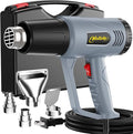 Heat Gun, 10Ft power cord Heavy Duty Hot Air Gun 572&1112℉ Dual Temperature Control 4 Nozzels & Paint Scraper Overload Protection for Paint Stripping (Heat Shrink Tubing Kit)