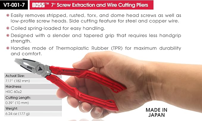 VAMPLIERS 3-PC Stripped Screw Extractor Pliers Set Made in Japan