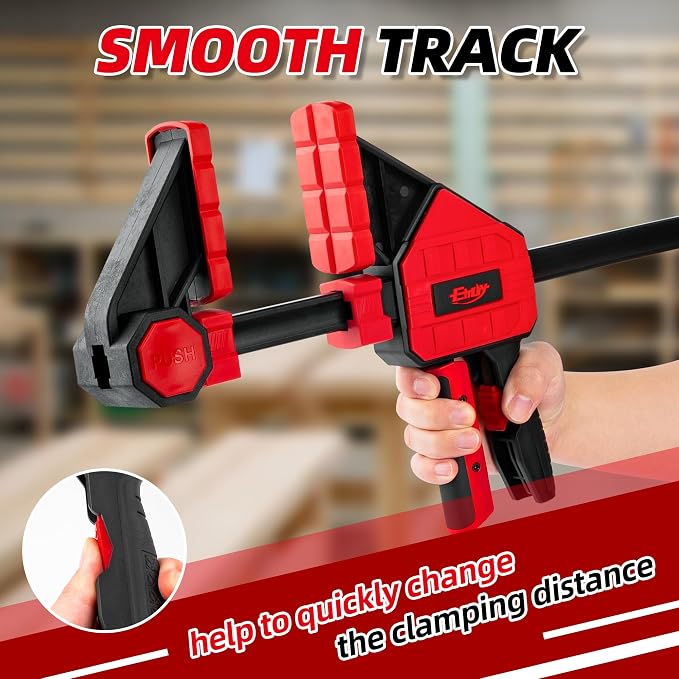 Bar Clamps for Woodworking, 2-Piece 36 Inch Clamps Set with 550 LBS Load Limit, One-Handed Clamp/Spreader, Heavy-Duty Quick-Change F Clamp, Ideal for Woodworking/Carpentry/Home Improvement/DIY