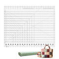 XL Slotted Quilting Ruler, 17.75 x 22in Non-Slip Precise Quilting Template, Professional Sewing Strip Ruler Acrylic for Fabric Strip, Cutting, Sewing, Crafting, Patchwork Ruler & Template