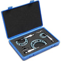 REXBETI 3Pcs Outside Micrometer Set, 0-3" Machinist Micrometer, Ultra-Precision Carbide Tipped Measuring Tool Set, 0.001" Graduation, +/-0.0001" Accuracy, Protective Case