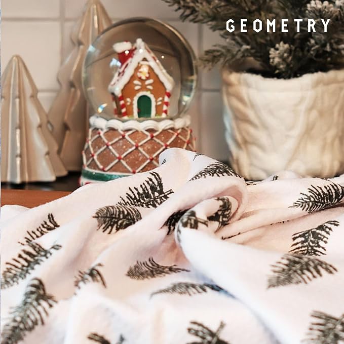 GEOMETRY Christmas Kitchen Towels - Quick Dry Microfiber Cloth Dish Towels for Kitchen Drying - Premium Quick Dry Towel, 2-Pack Set (Davids Star + Happy Hanukkah (Hanukkah Happiness)