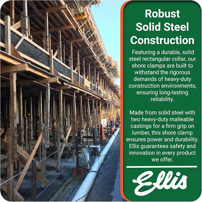 Ellis Shore Clamps - 3x4 Lumber Size, Adjustable Support System, Durable & Secure, Long-Lasting for Woodworking