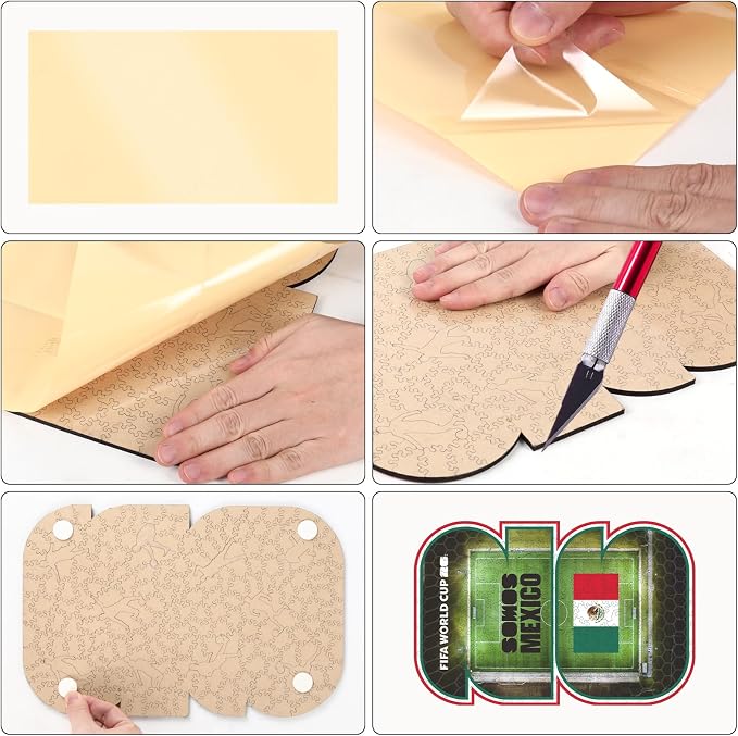 FIFA Mexico 26 Wooden Puzzle for Adult, 200 Pieces Irregular Shape Puzzle, 5MM Thick,Creative Collectible Gift for Fans, Officially Licensed Product, 9.3 x 12