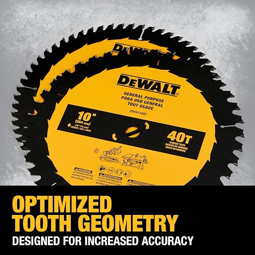 DEWALT 10 in. 40T / 60T General Purpose Combo Pack (DWA110CMB)