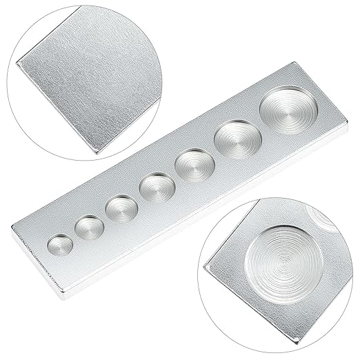 QWORK Punch Tool Punch Snap Kit, Set of 11 Pcs Stainless Steel Rivet Setting Tool, Round Hole Punch Die Tool