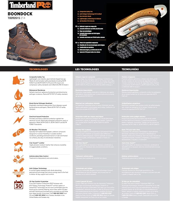 Timberland PRO Men's Boondock 6 Inch Composite Safety Toe Waterproof Industrial Work Boot