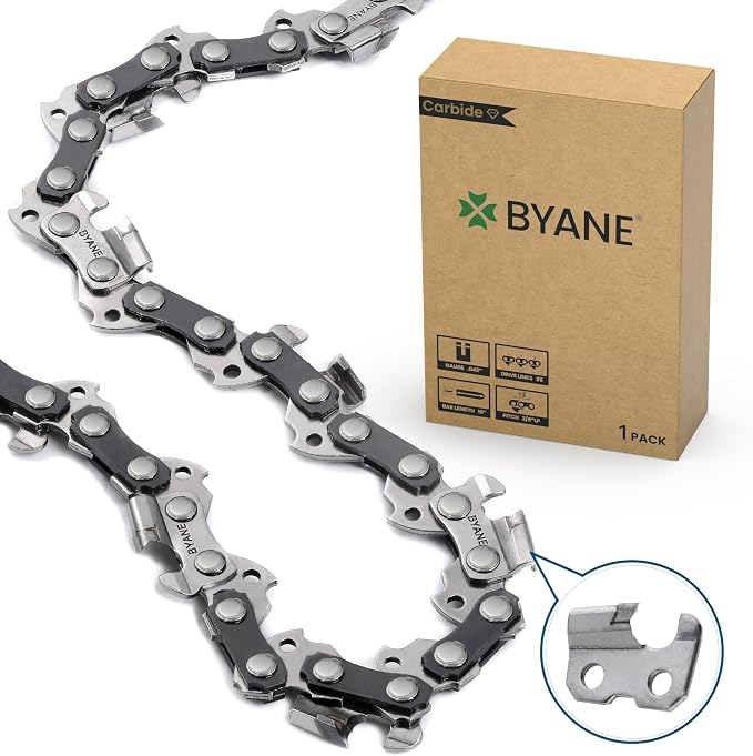 BYANE 16-Inch Carbide Chainsaw Chain 3/8"LP Pitch .043" Gauge 55 DL | Fits Stihl MS170, MS180C, MS192T, and HT131 Pole Saws (Replaces 61PMM355, R55)