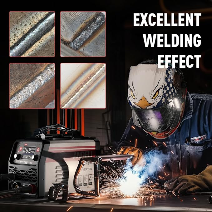 ANDELI 135Amp MIG Welder 110V Portable Gasless Welder Flux MIG/Lift Tig/Stick 3-in-1 Multiprocess Welder LED Digital Display Welding Machine IGBT Inverter Welder