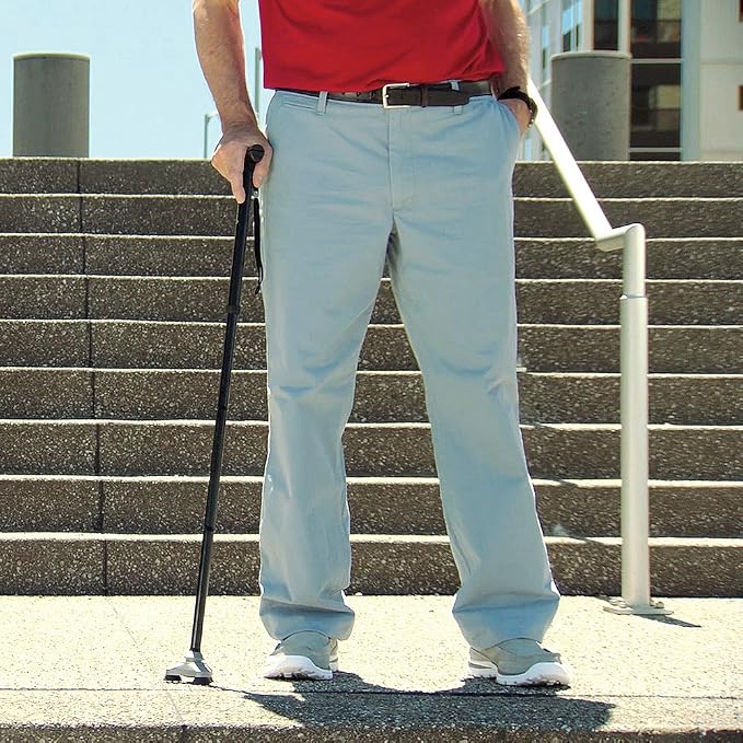 HurryCane Freedom Edition Foldable Walking Cane with T Handle