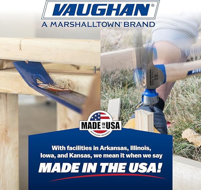 VAUGHAN CF1 California Framer Hammer, 23 oz Milled, Nail Starter, Made In The USA, VN10300